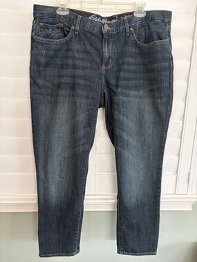 Eddie Bauer Blue Denim Jeans with Orange Stitching